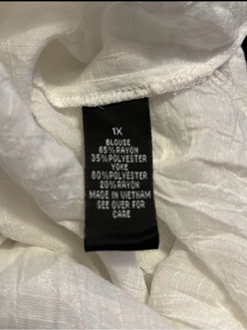 Alyx Sheer White Tunic Button Up - Picture 7 of 7
